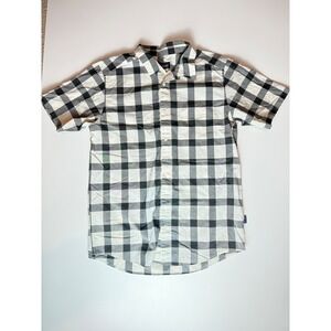 Patagonia Mens L Short Sleeve Organic Cotton Buffalo Check Button Down Shirt